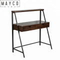 Mayco Antique Office Furniture Writing Desk with 2 Drawers in Dark Fir Wood Finish